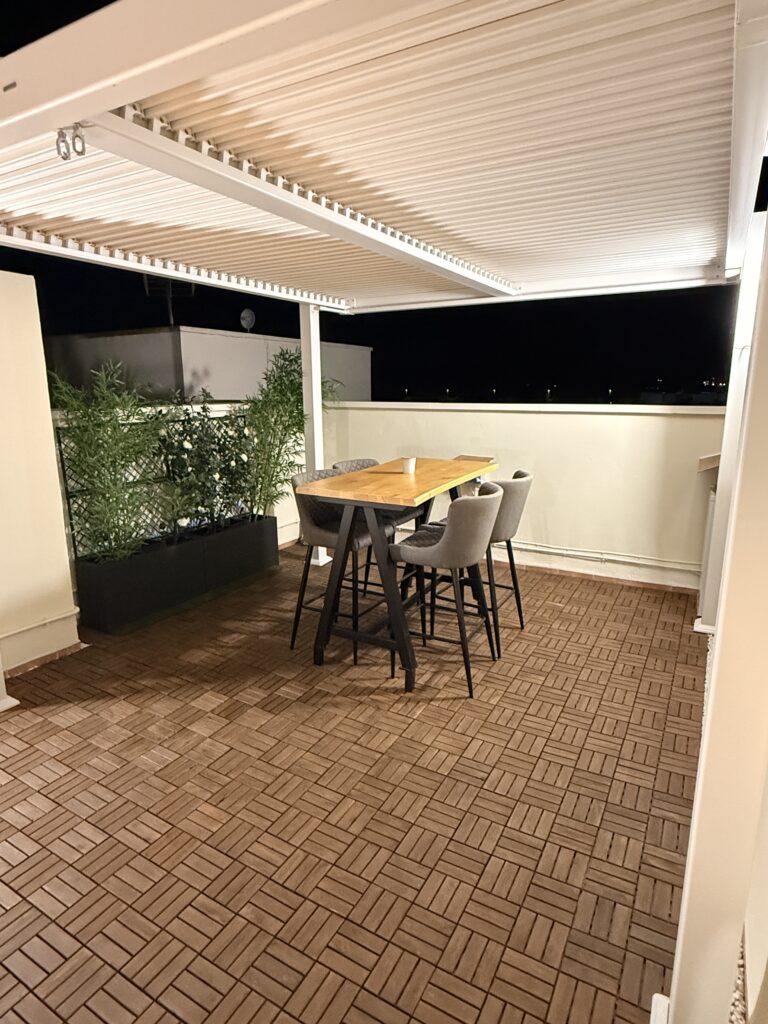 Private terrace at Casa Les Timbes